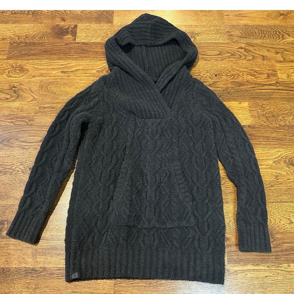 Barefoot Dreams CozyChic Chunky Cable Knit Sweater Women's Small Dark Gray